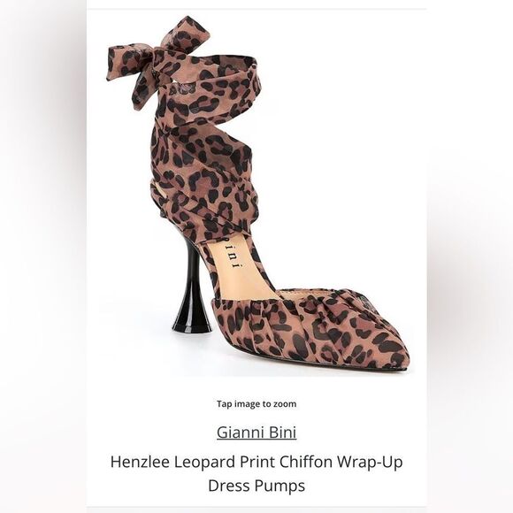 Gianni Bini Henzlee leopard lace up heels, size 6‎ new without tags - Picture 1 of 13